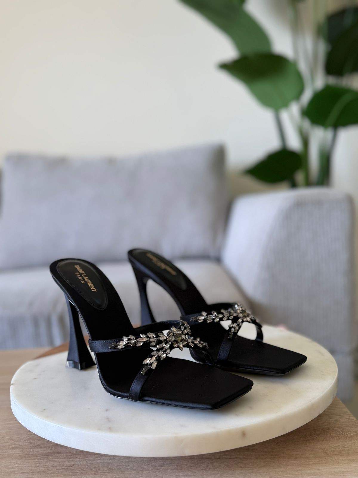 SAINT LAURENT Liz 110 Mule Black