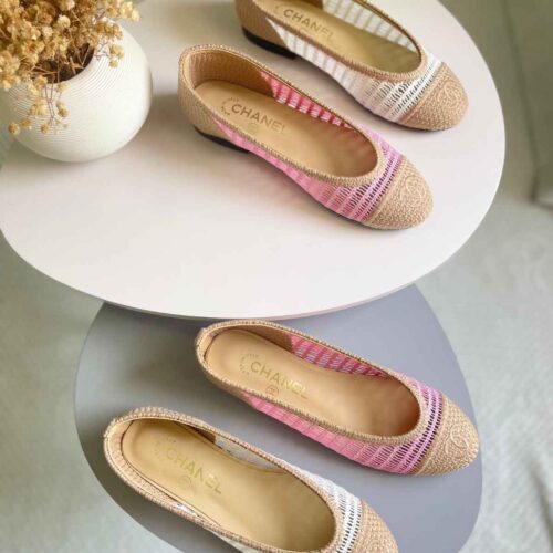 Chanel Raffia Beige Ballet flats