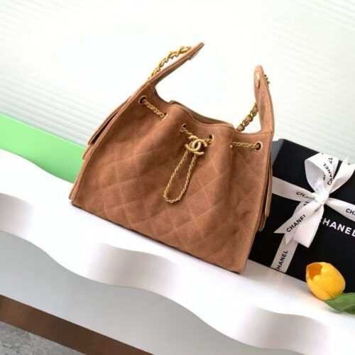 CHANEL 25 Small Handbag Brown