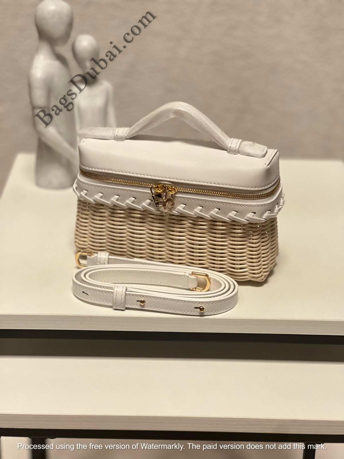 Loro Piana Pouch L19 Extra Pocket Wicker White