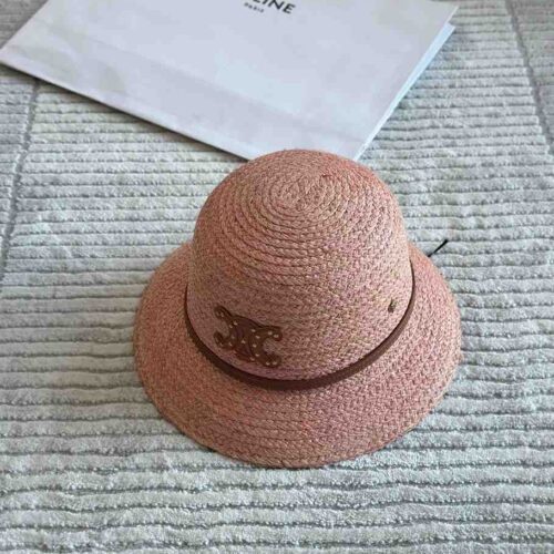 Celine Triomphe Bucket Hat Pink