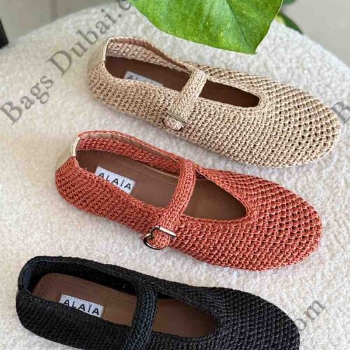 Alaia Flats Sandal Knitted Lurex