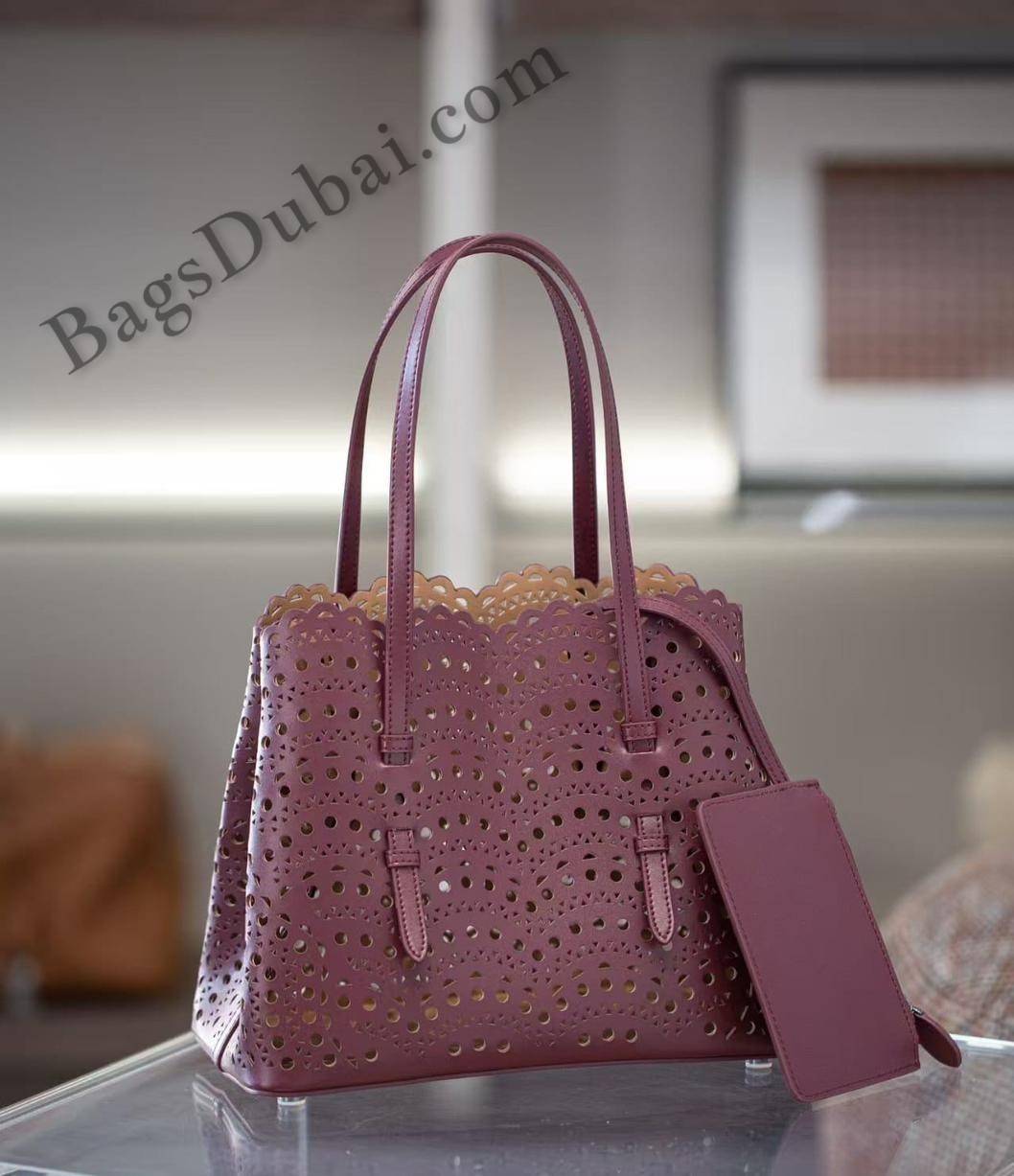 Alaïa Mina 20 Bag Maroon