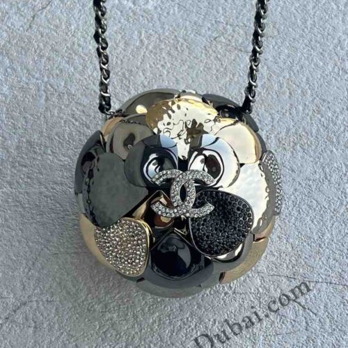 Chanel Clutch Bag Minaudiere Metalic Crystal Silver