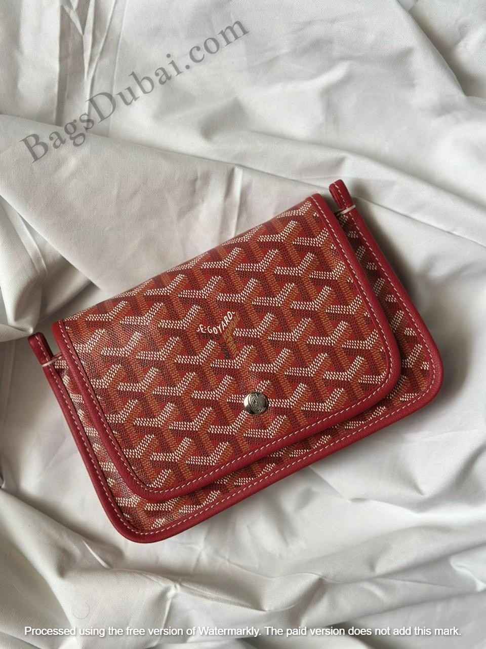 Goyard Plumet Crossbody Wallet Red
