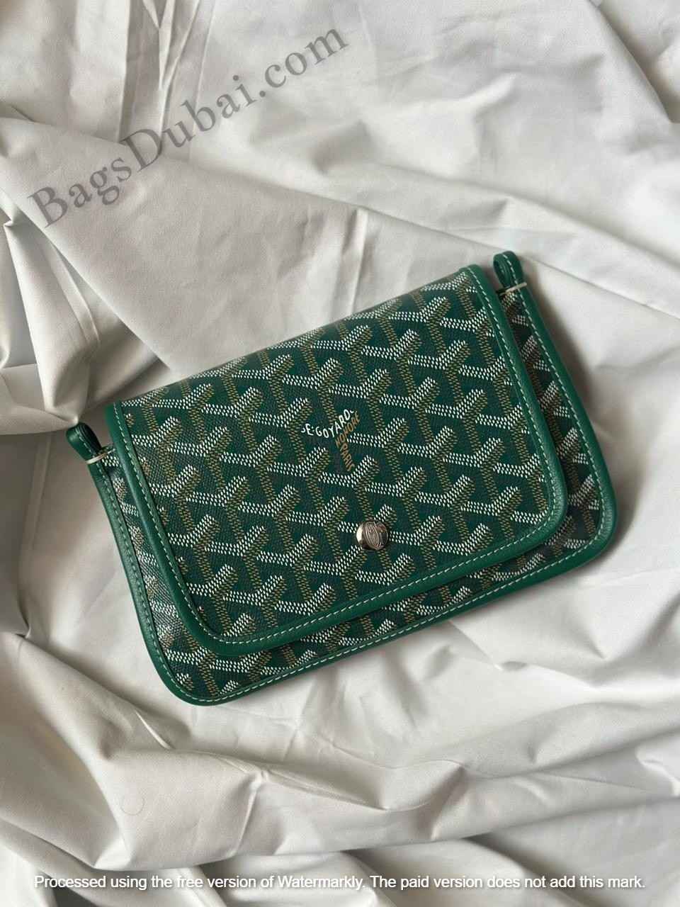 Goyard Plumet Crossbody Wallet Green