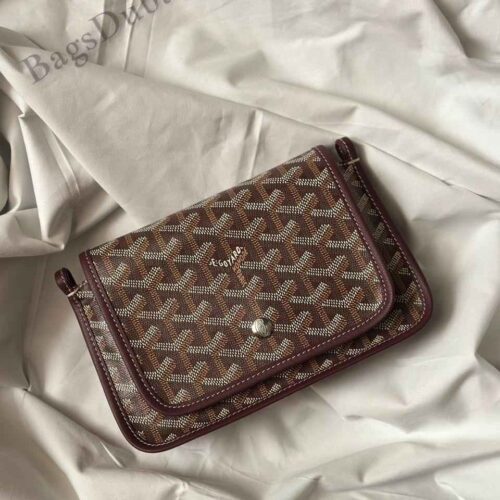 Goyard Plumet Crossbody Wallet Brown