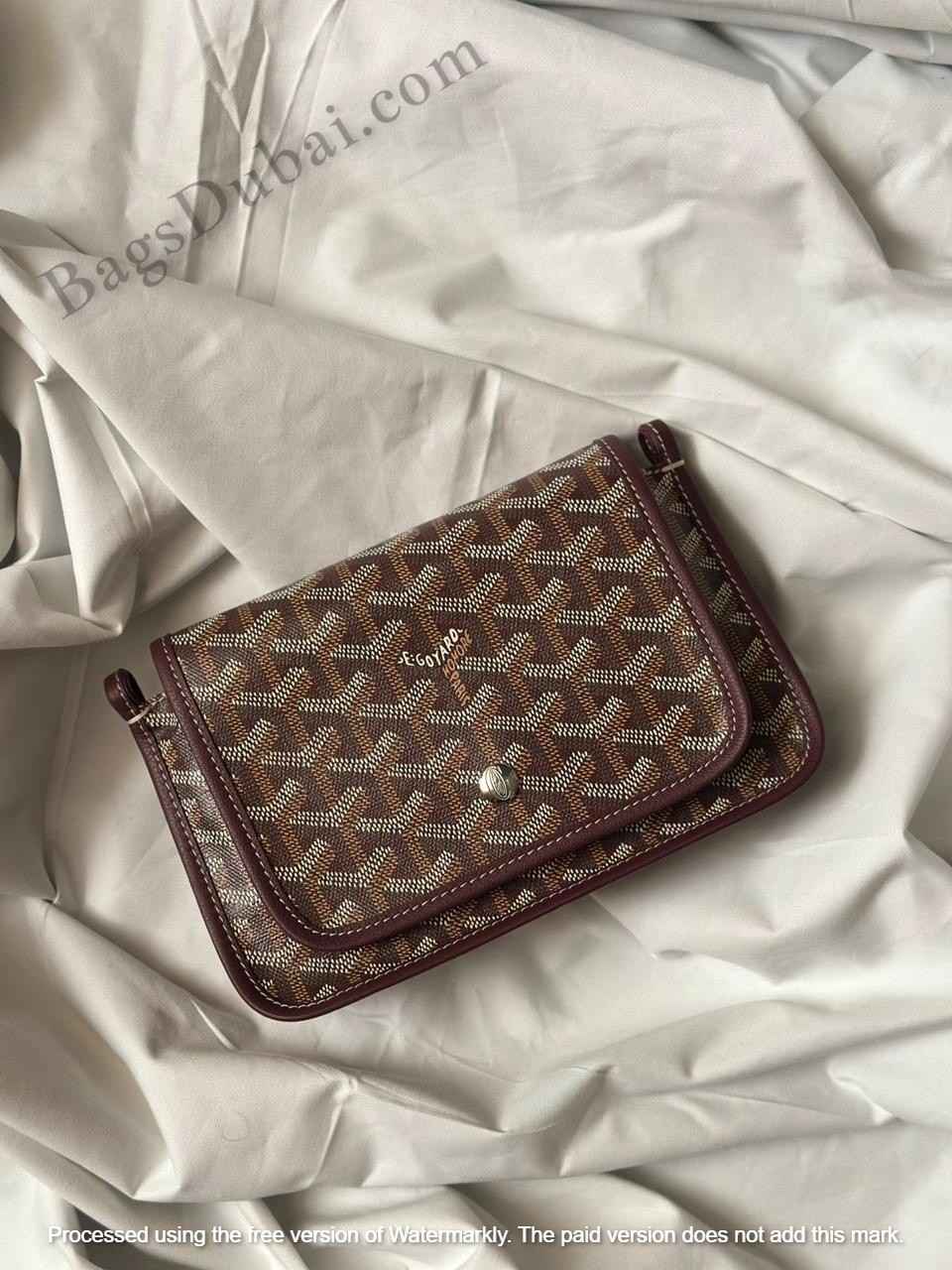 Goyard Plumet Crossbody Wallet Brown