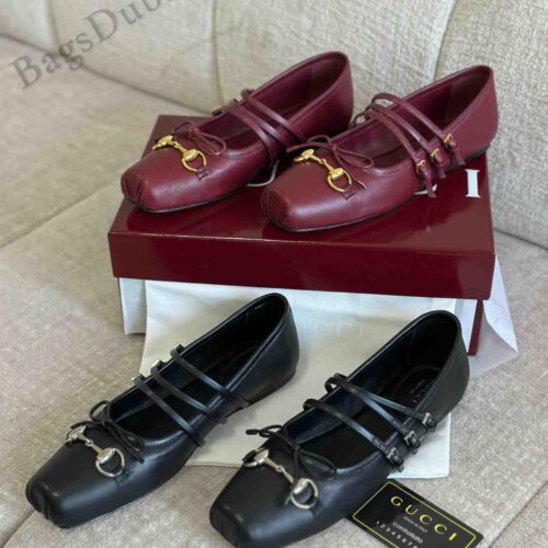 Gucci Horsebit Shoes Black & Red