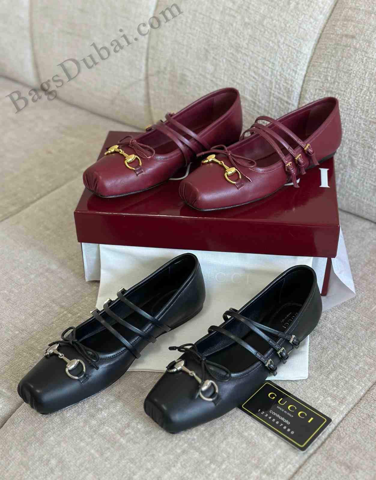 Gucci Horsebit Shoes Black & Red