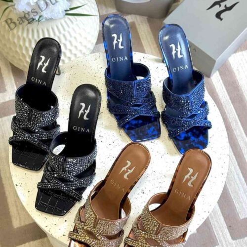 Gina Sandals Olympia Mules Blue & Black