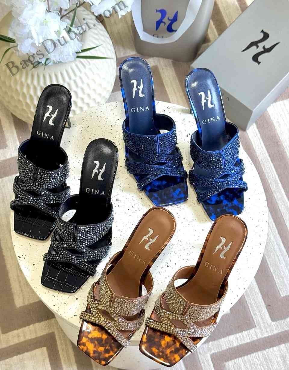 Gina Sandals Olympia Mules Blue & Black