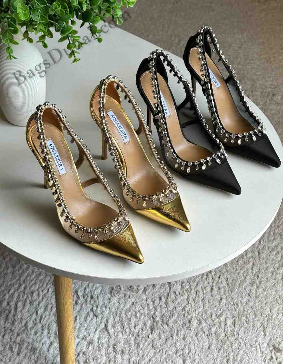 Aquazzura Slingback Pumps Tiara Crystal