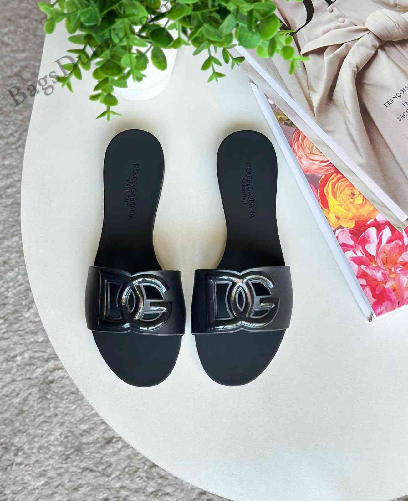 Dolce & Gabbana Sandals Rubber Beachwear Black
