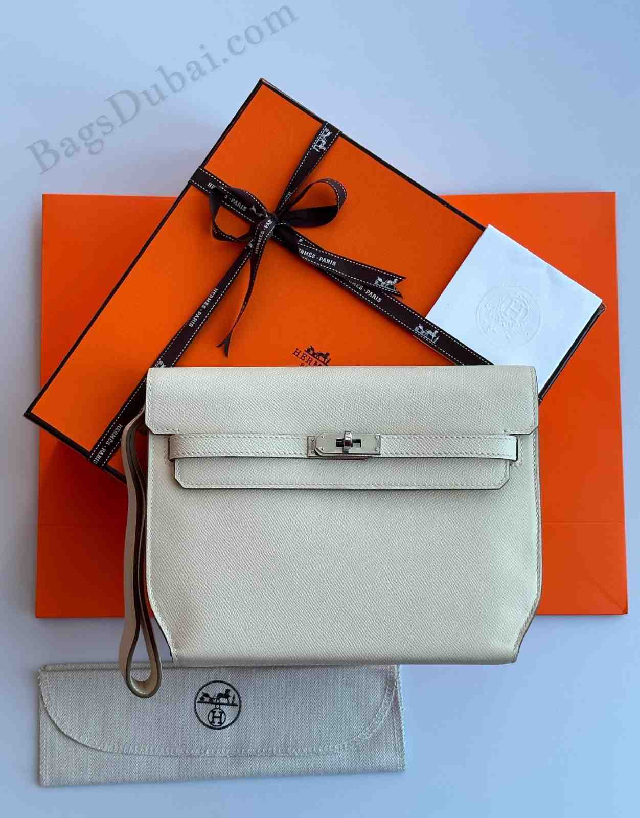 Hermes Kelly Depeches 25 White