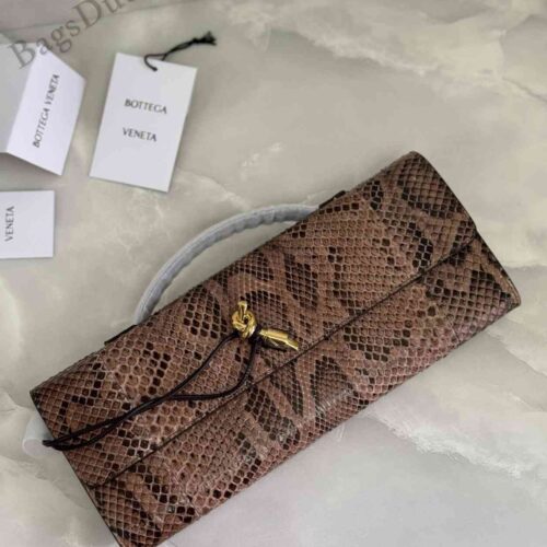 Bottega Veneta Clutch Bag Long Andiamo Brown