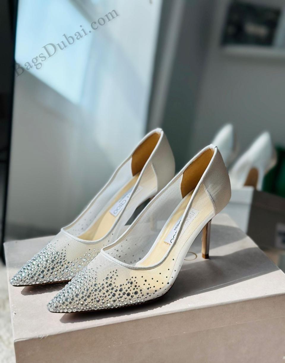 Jimmy Choo Love Pumps Crystal Light Blue