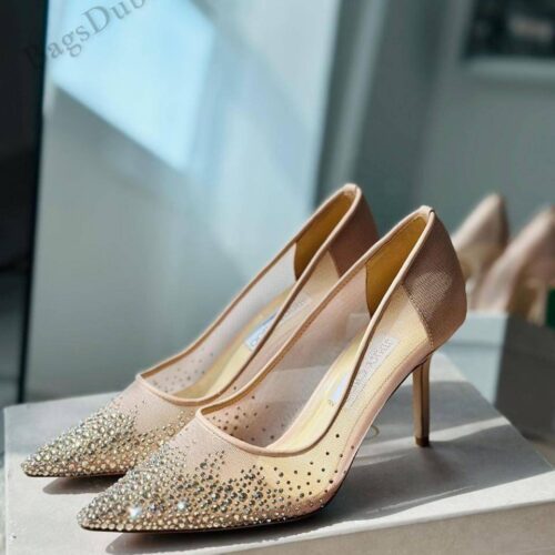 Jimmy Choo Love Pumps Crystal Light Pink