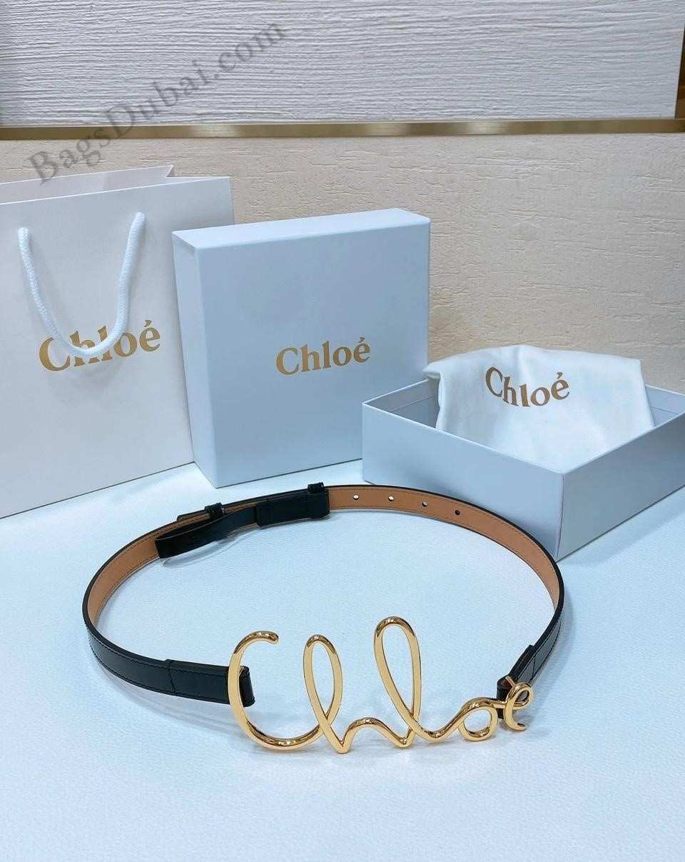 Chloe Belt Iconic Logo Black