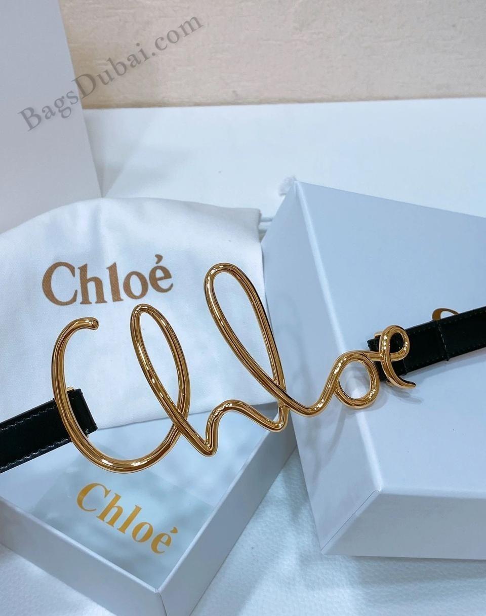 Chloe Iconic Logo Buckle Leather Small Belt In Dubai - Image 3
