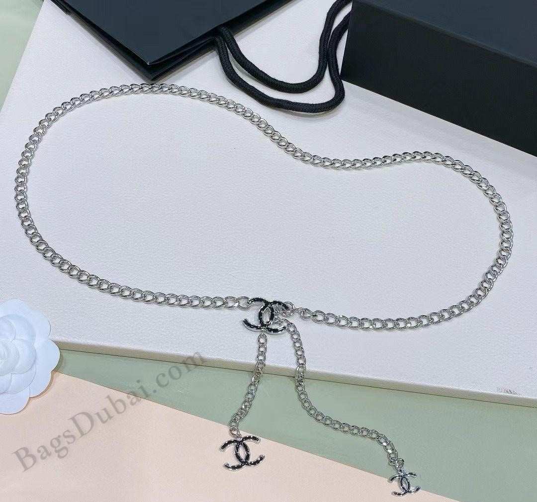 Chanel Chain Belt CC Charm Silver