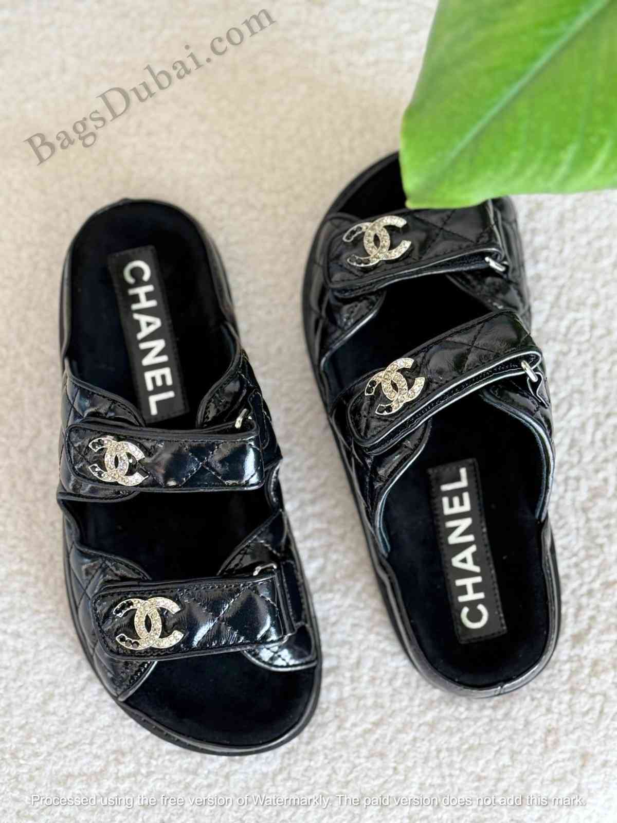 Chanel Dad Sandals Black