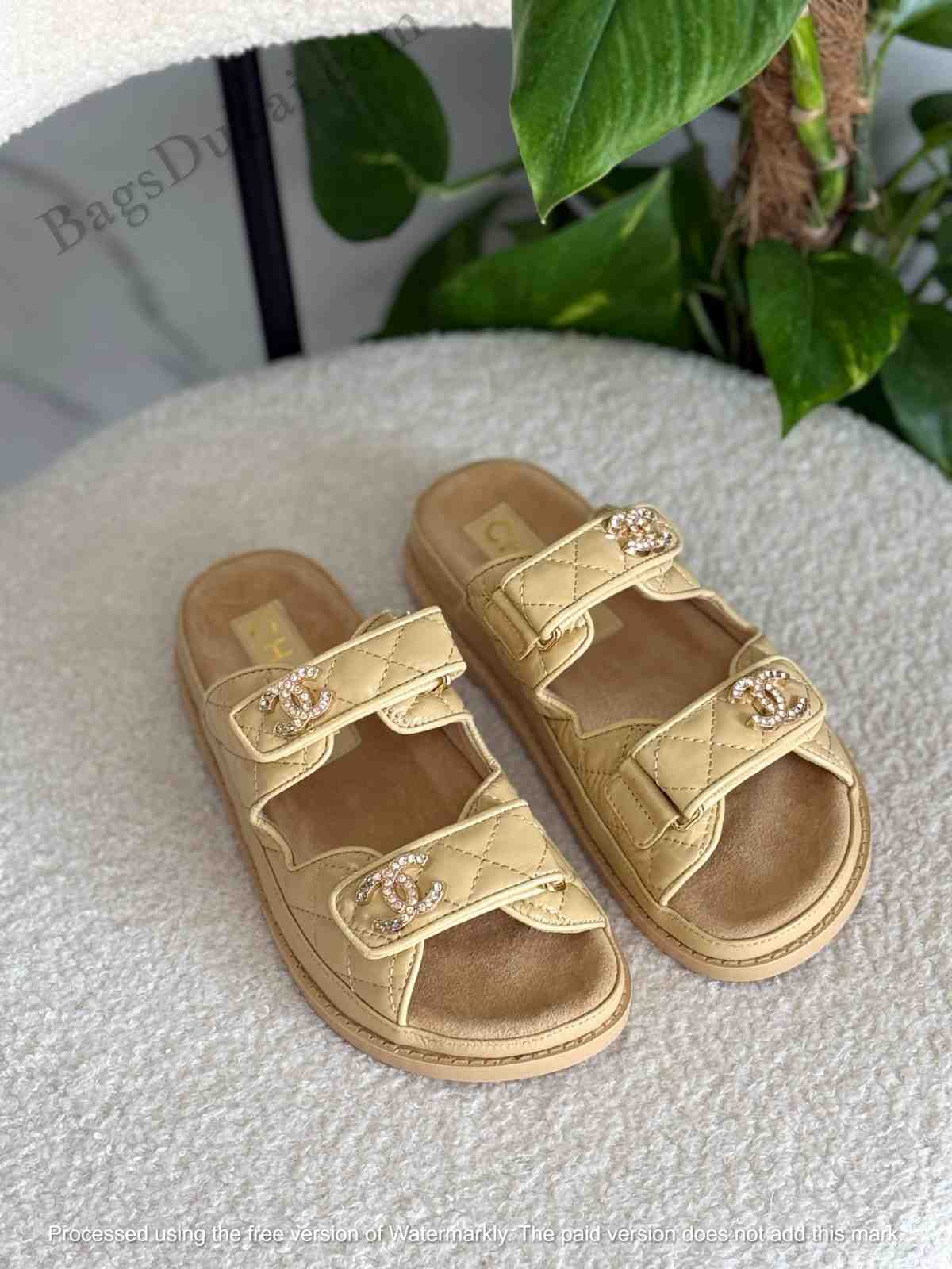 Chanel Dad Sandals Brown