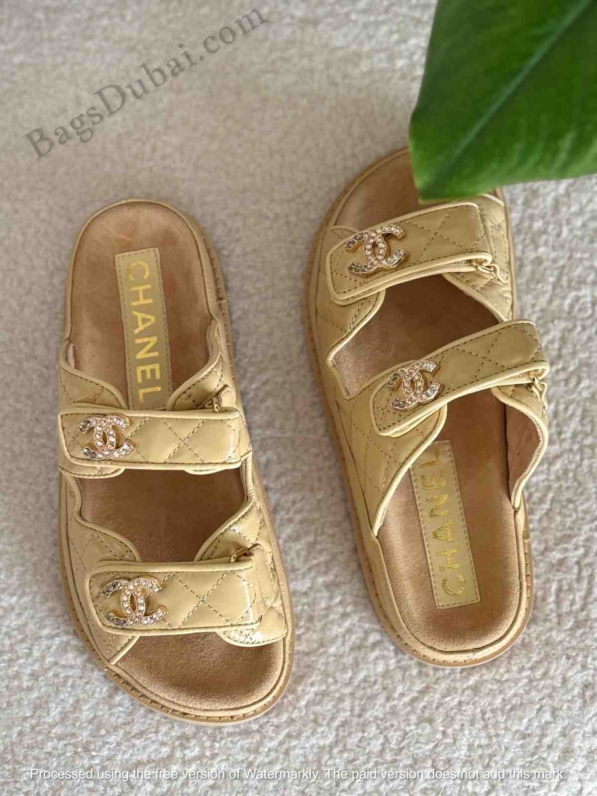 Chanel Dad Sandals Brown