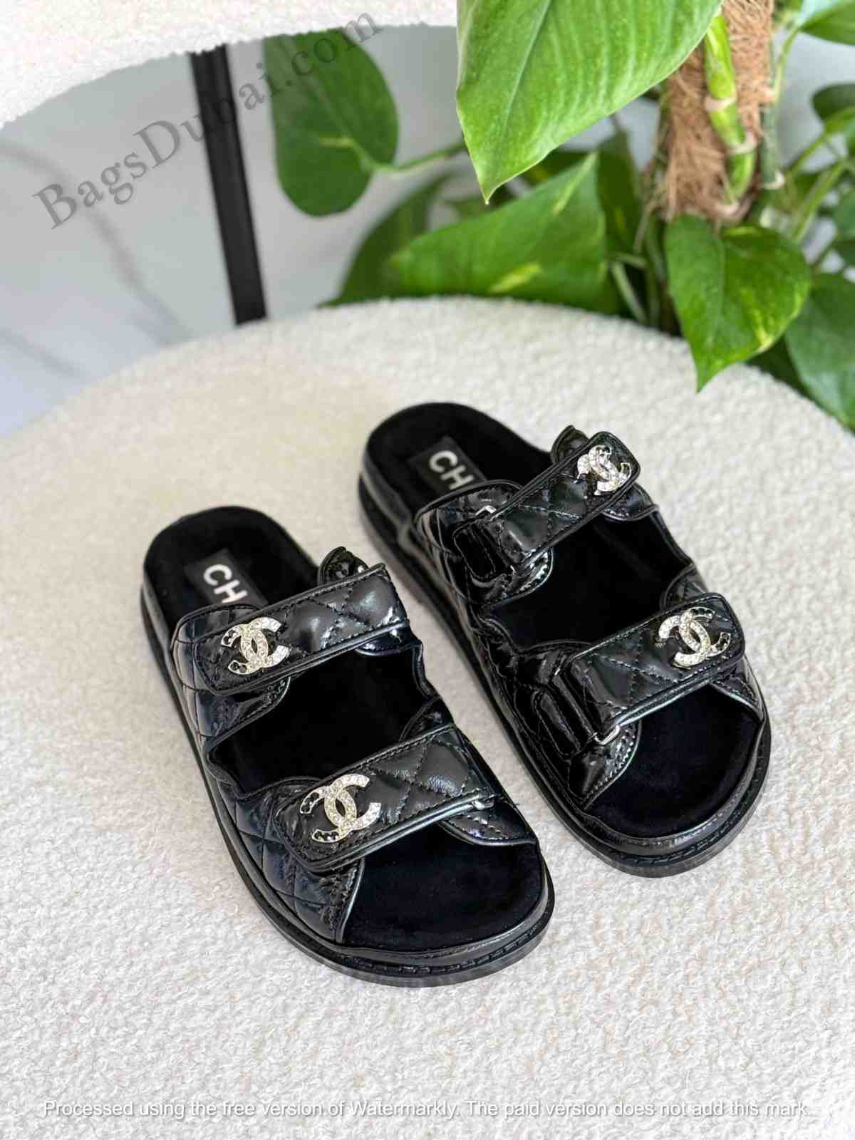 Chanel Dad Sandals Black