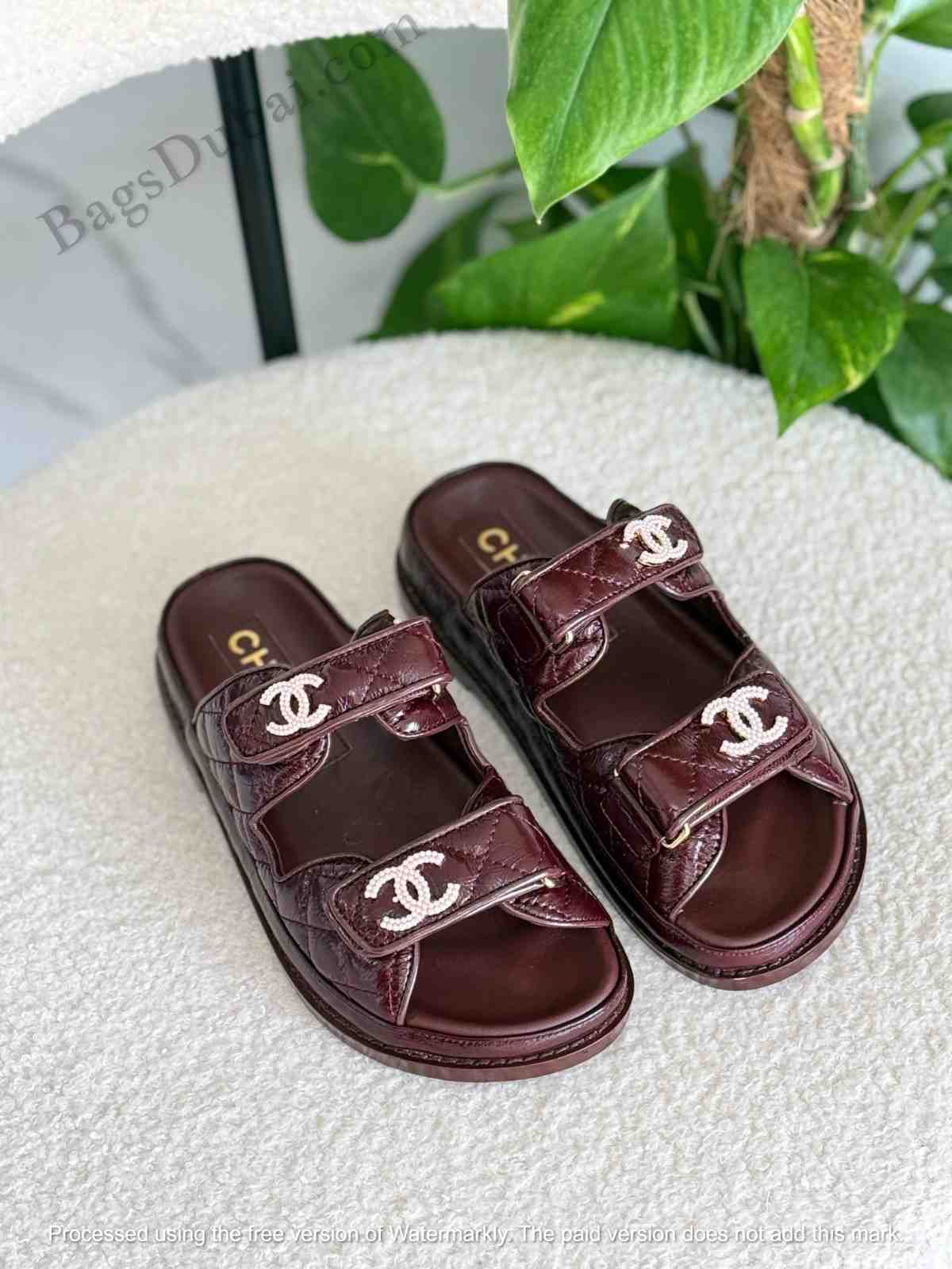 Chanel Dad Sandals Marron