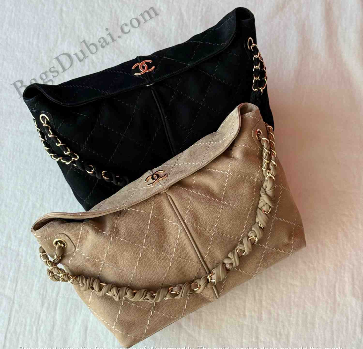 Chanel Shoulder Bag Stitched Fold Over