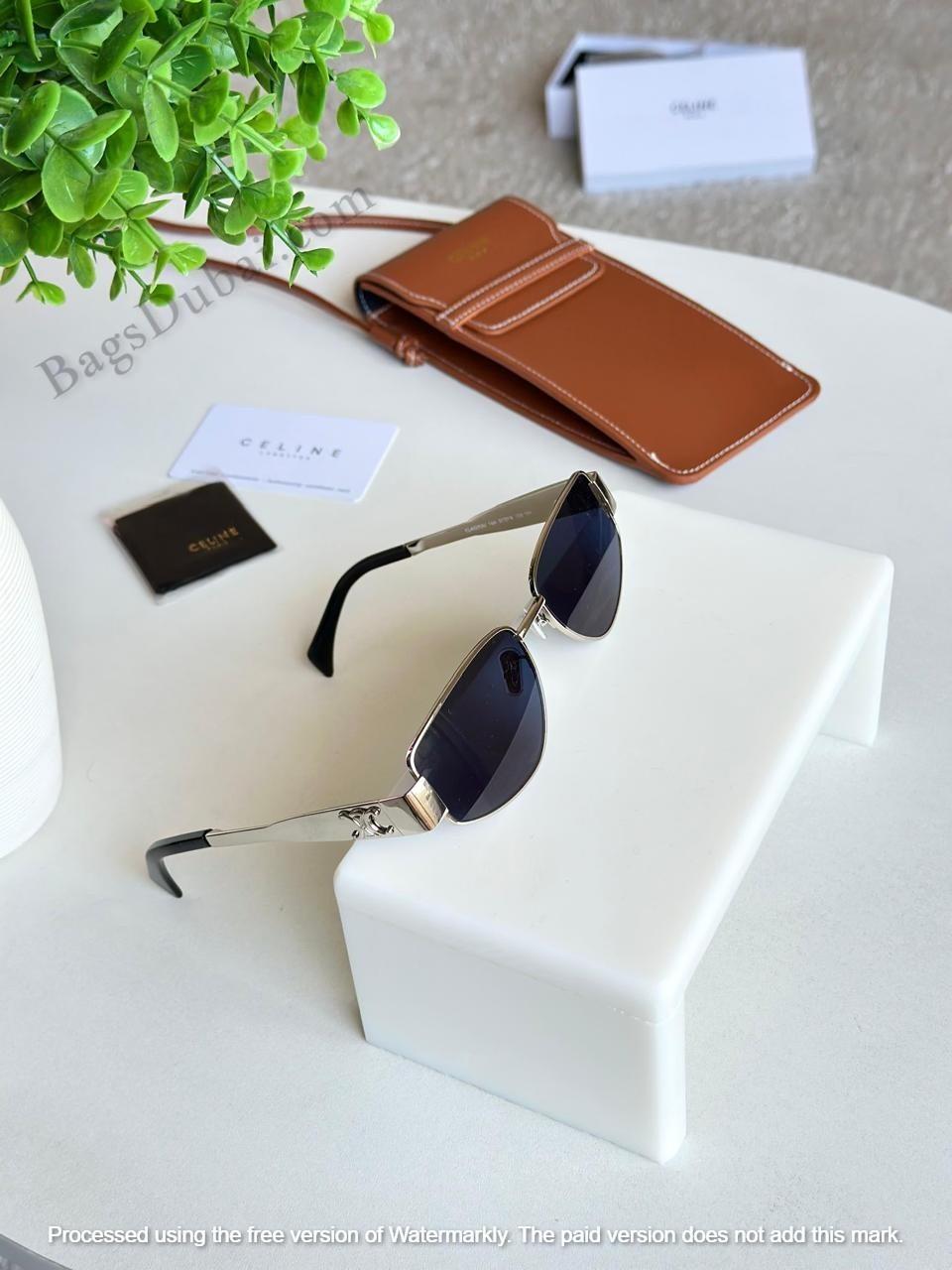 Celine Sunglasses Triomphe Metal Golden