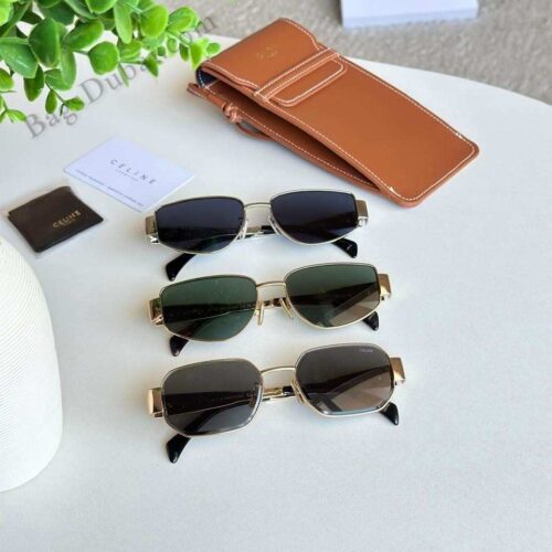 Celine Sunglasses Triomphe Metal Golden