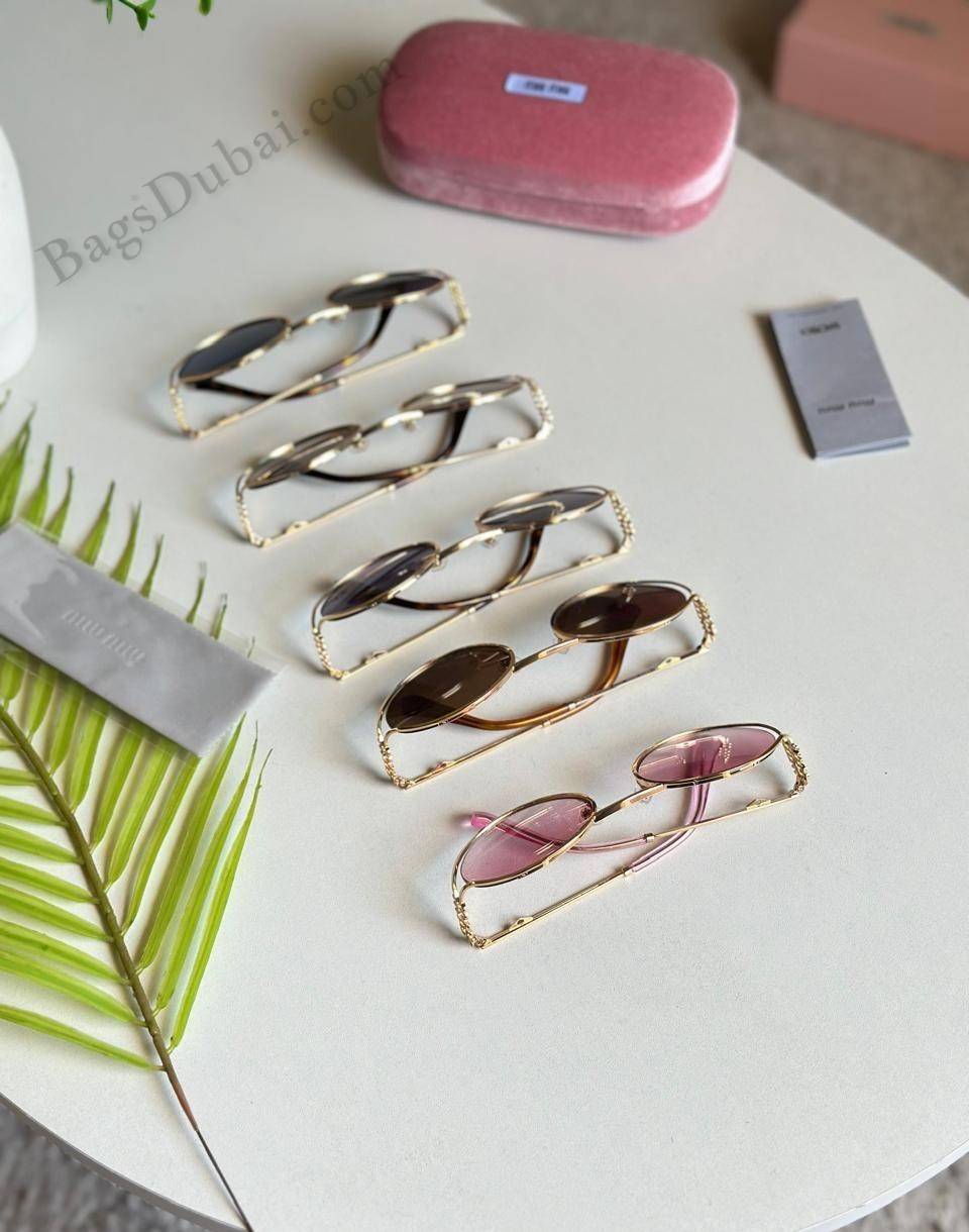 Miu Miu Logo Sunglasses Oval Frame