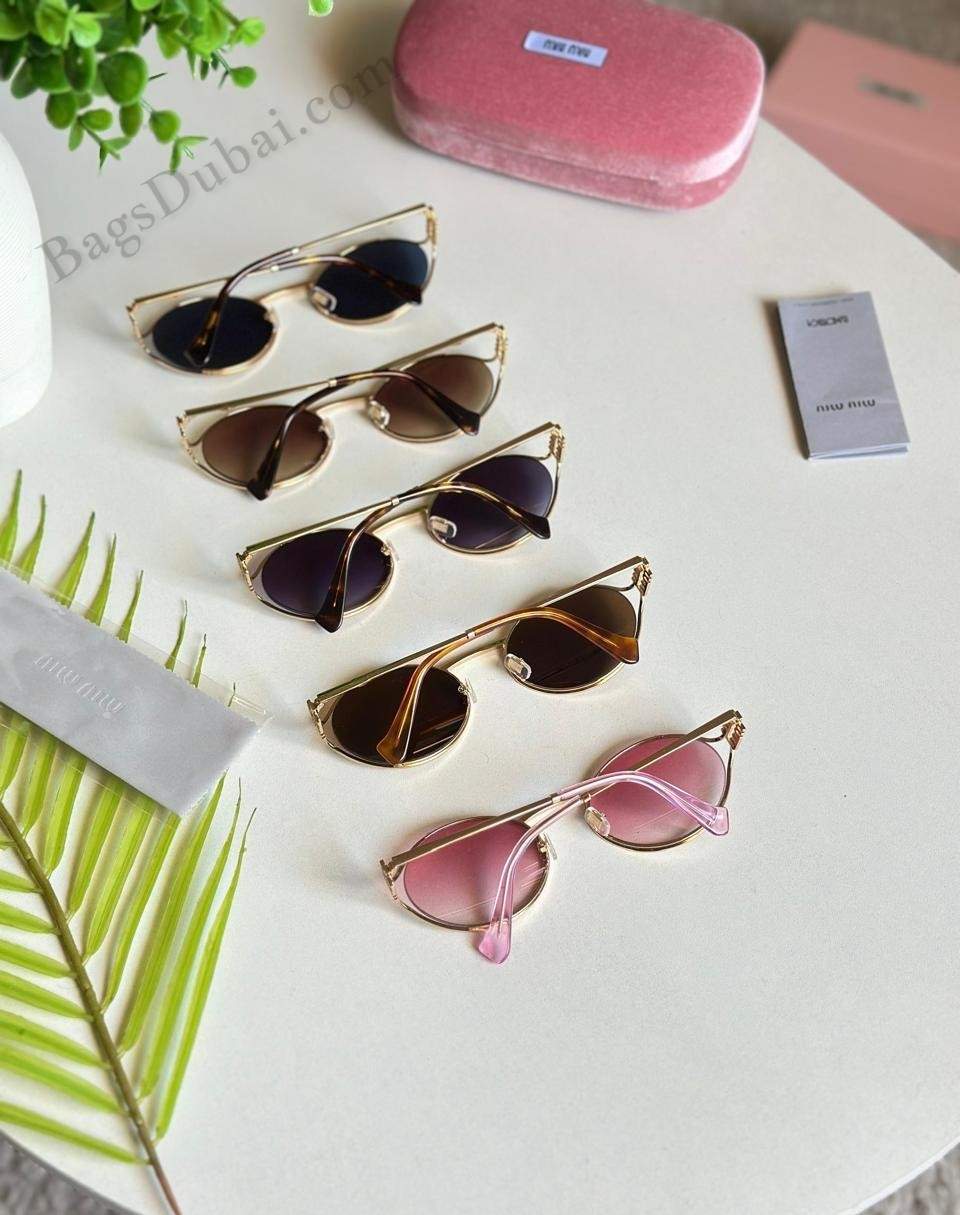 Miu Miu Logo Sunglasses Oval Frame