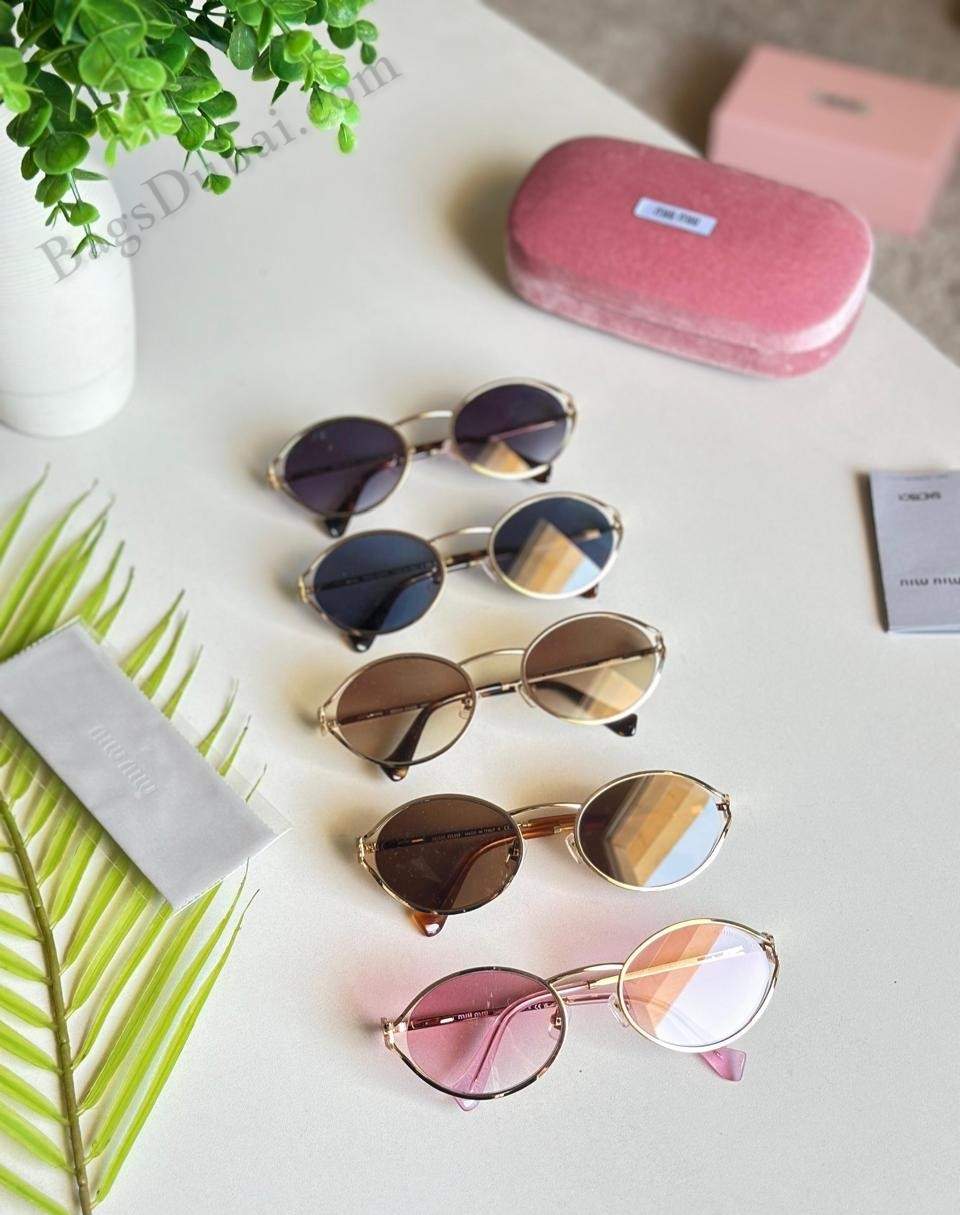 Miu Miu Logo Sunglasses Oval Frame