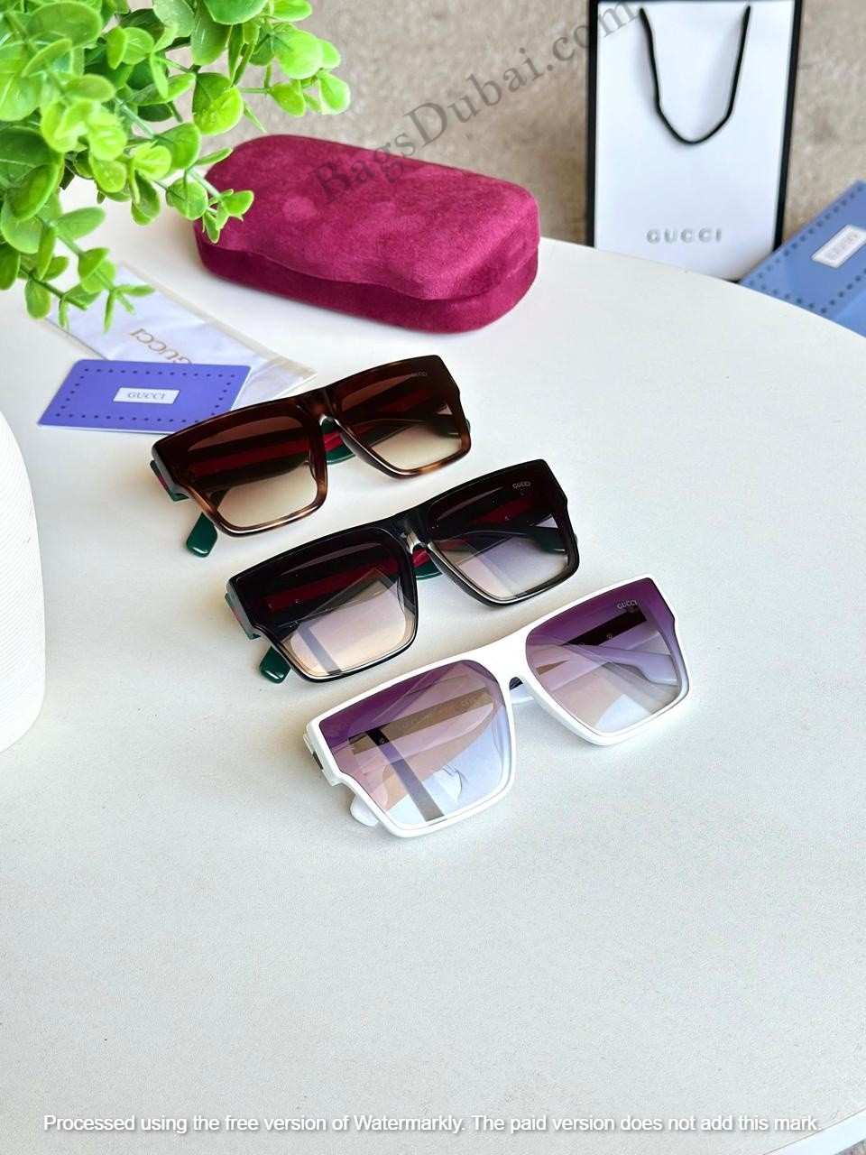 Gucci Square Frame Acetate Sunglasses