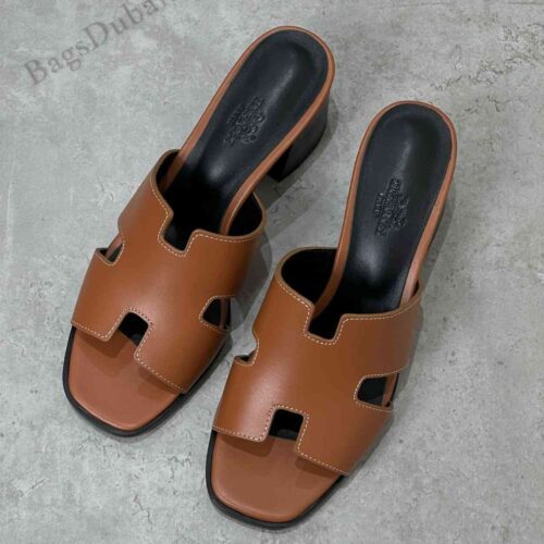 Hermes Sandals Women Helia 60 Brown
