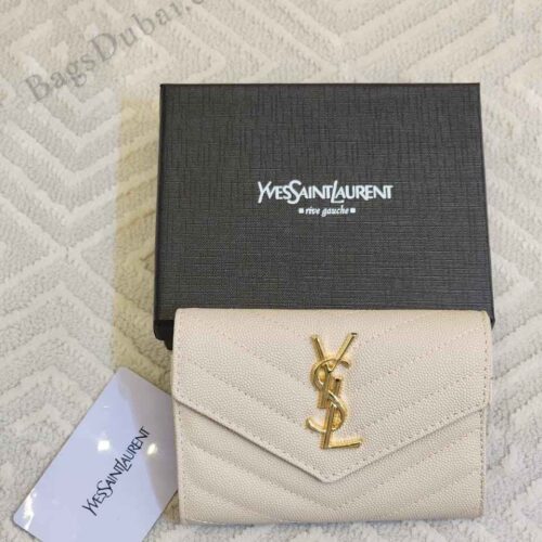 YSL Wallet Envelope Cassandre Powder Pink