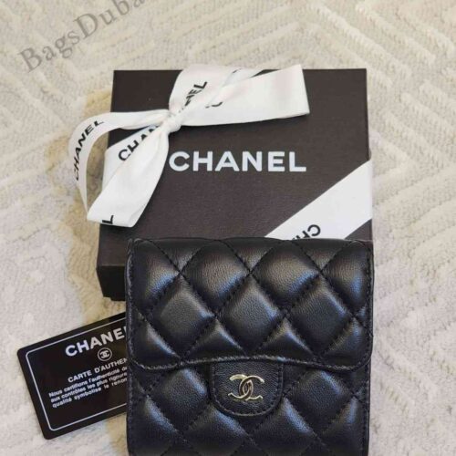 Chanel Compact Wallet Classic Flap Black