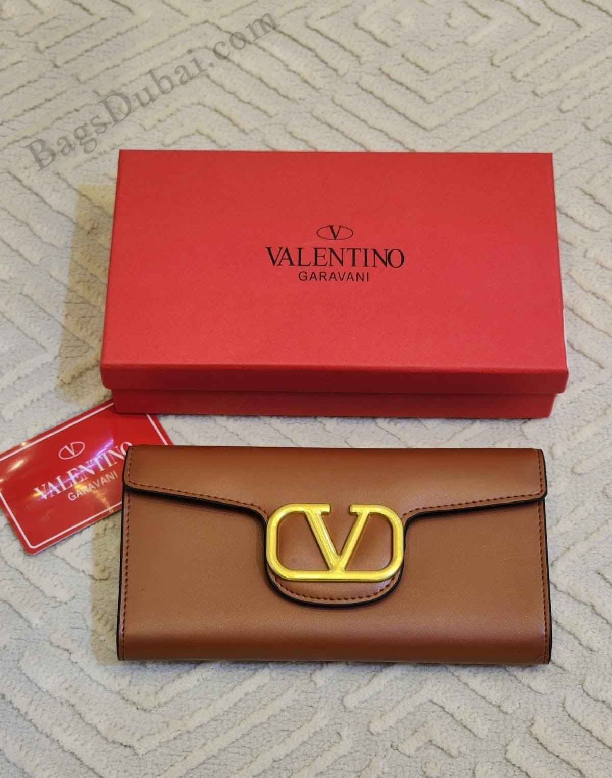 Valentino Shoulder Bag Loco VLogo Brown