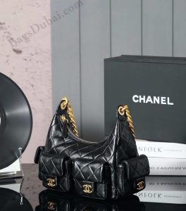 Chanel Shiny Lambskin 25C Trendy Hobo Bag