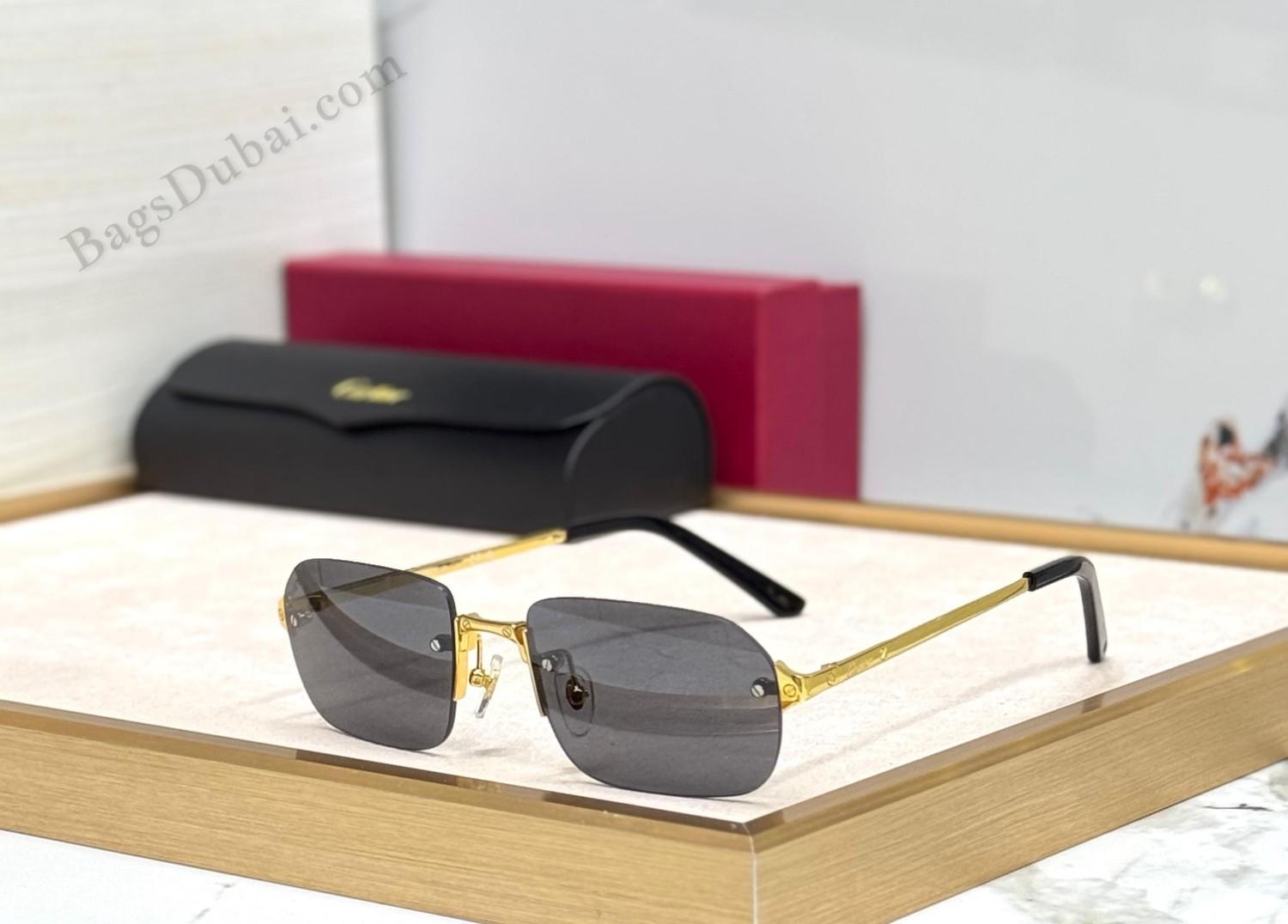 Santos De Cartier Sunglasses Black