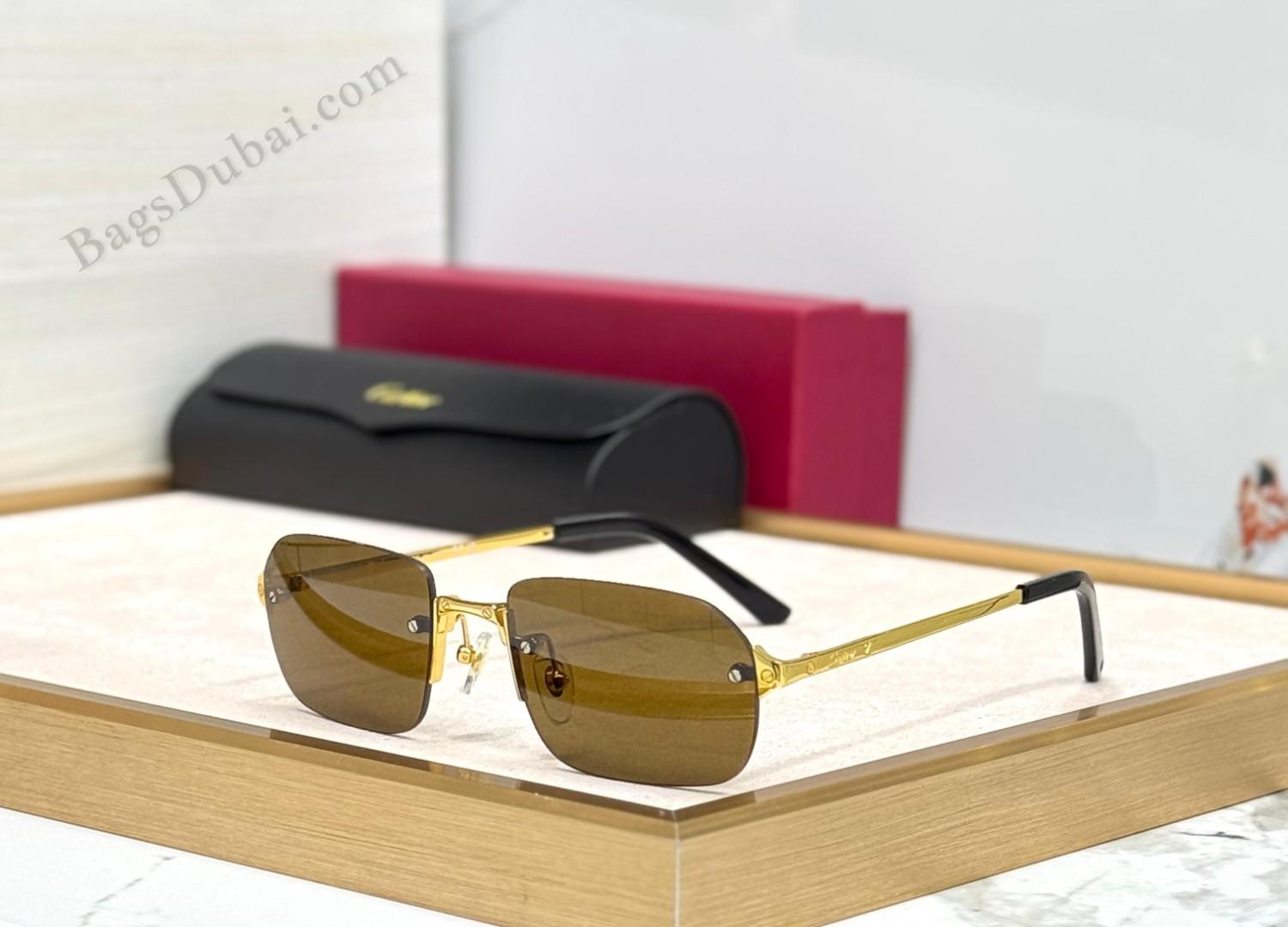 Santos De Cartier Sunglasses Brown