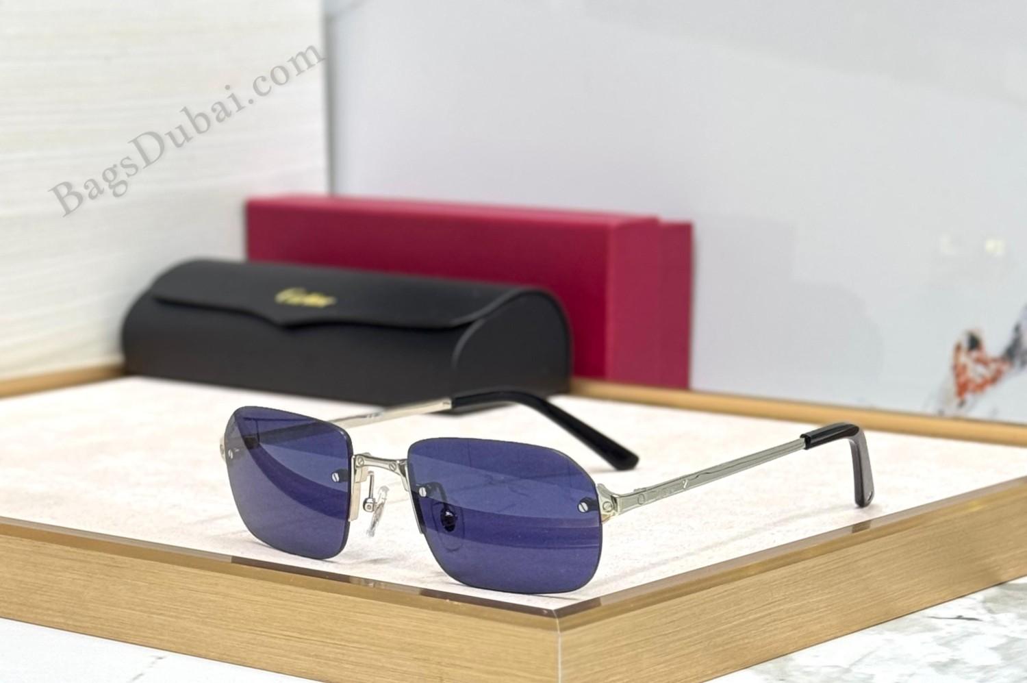 Santos De Cartier Sunglasses Blue