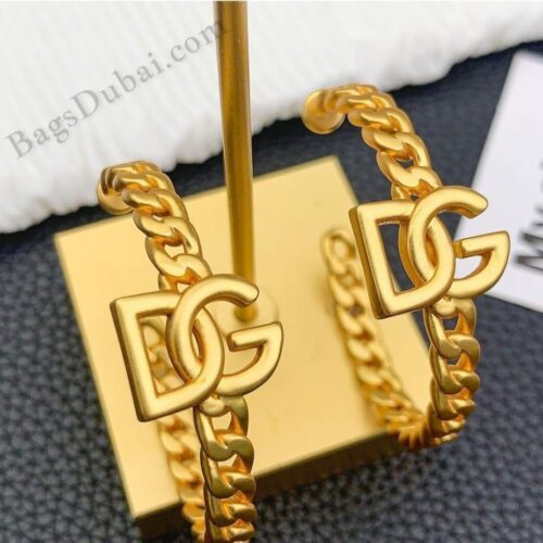 D-G Curb Chain Earrings Golden