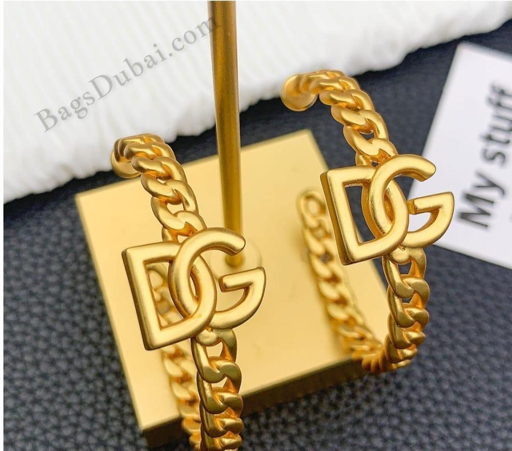 D-G Curb Chain Earrings Golden