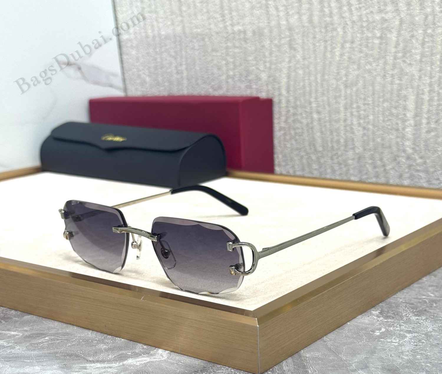 Cartier Rectangle Sunglasses Grey