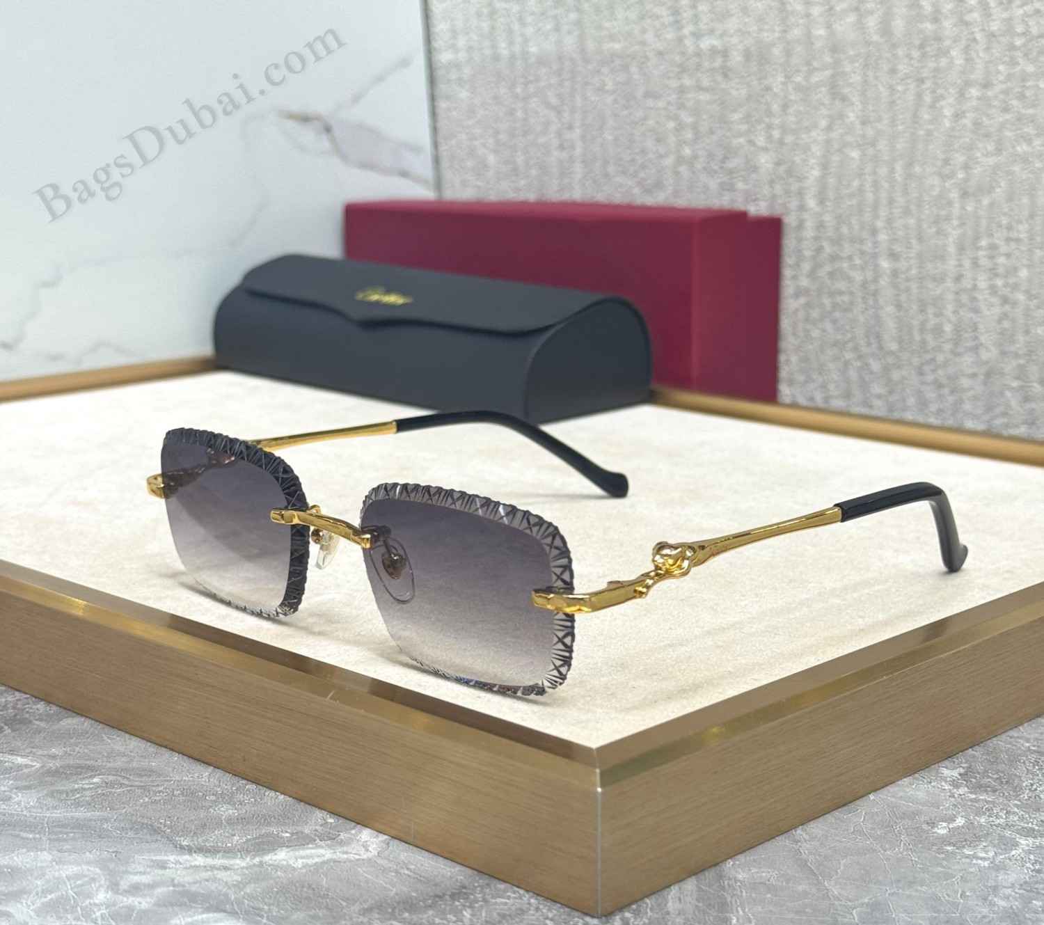 Cartier Rimless Sunglasses Black