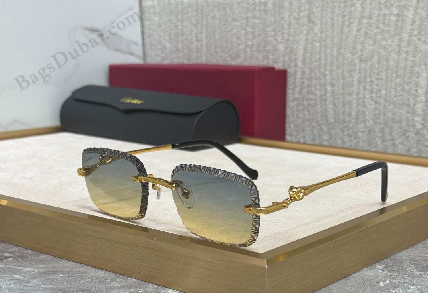Cartier Rimless Sunglasses Grey